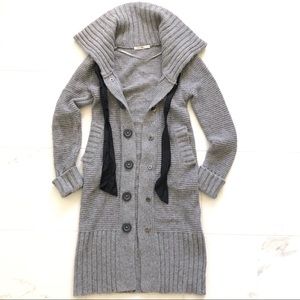 H&M long gray cardigan